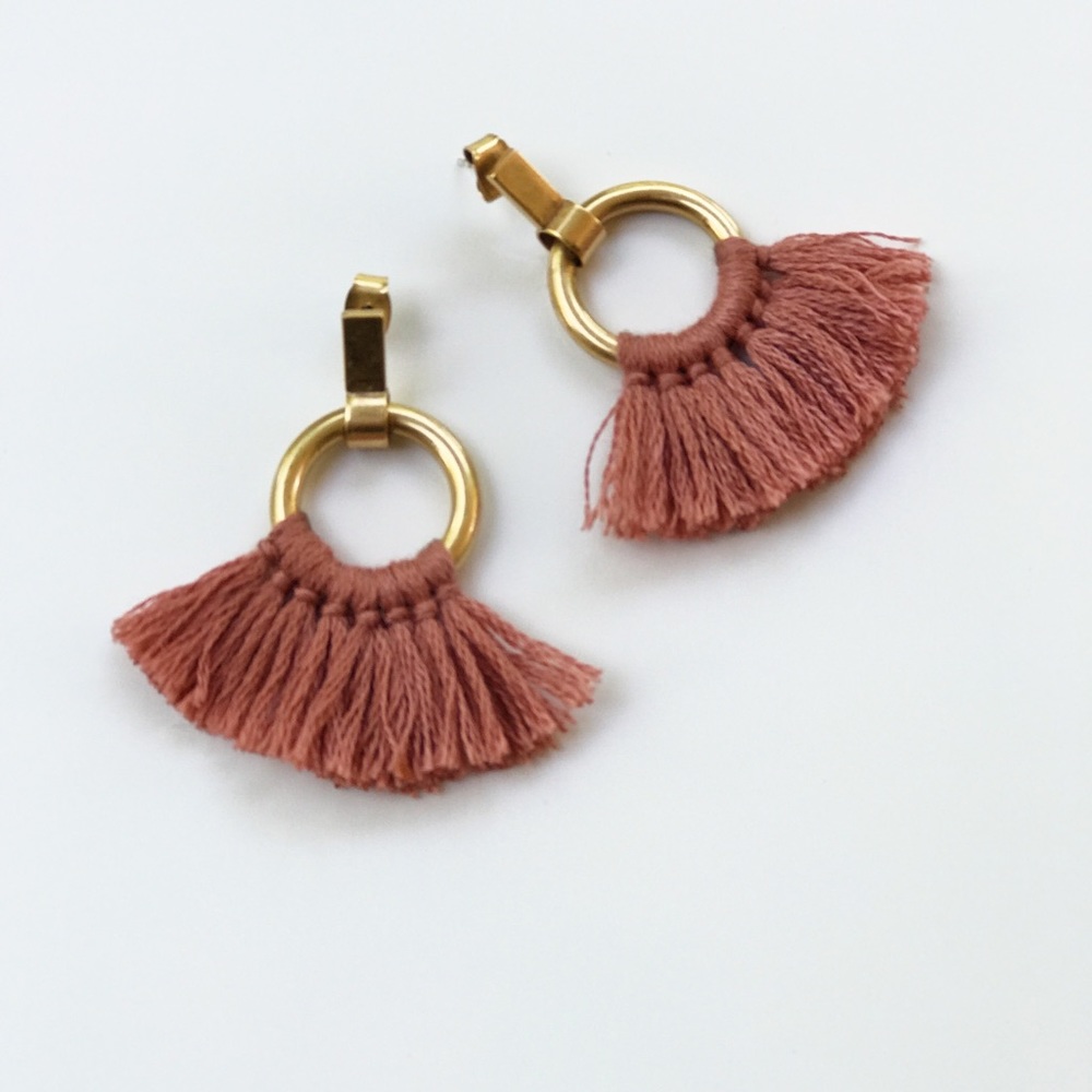 Madewell tassel hoop earrings